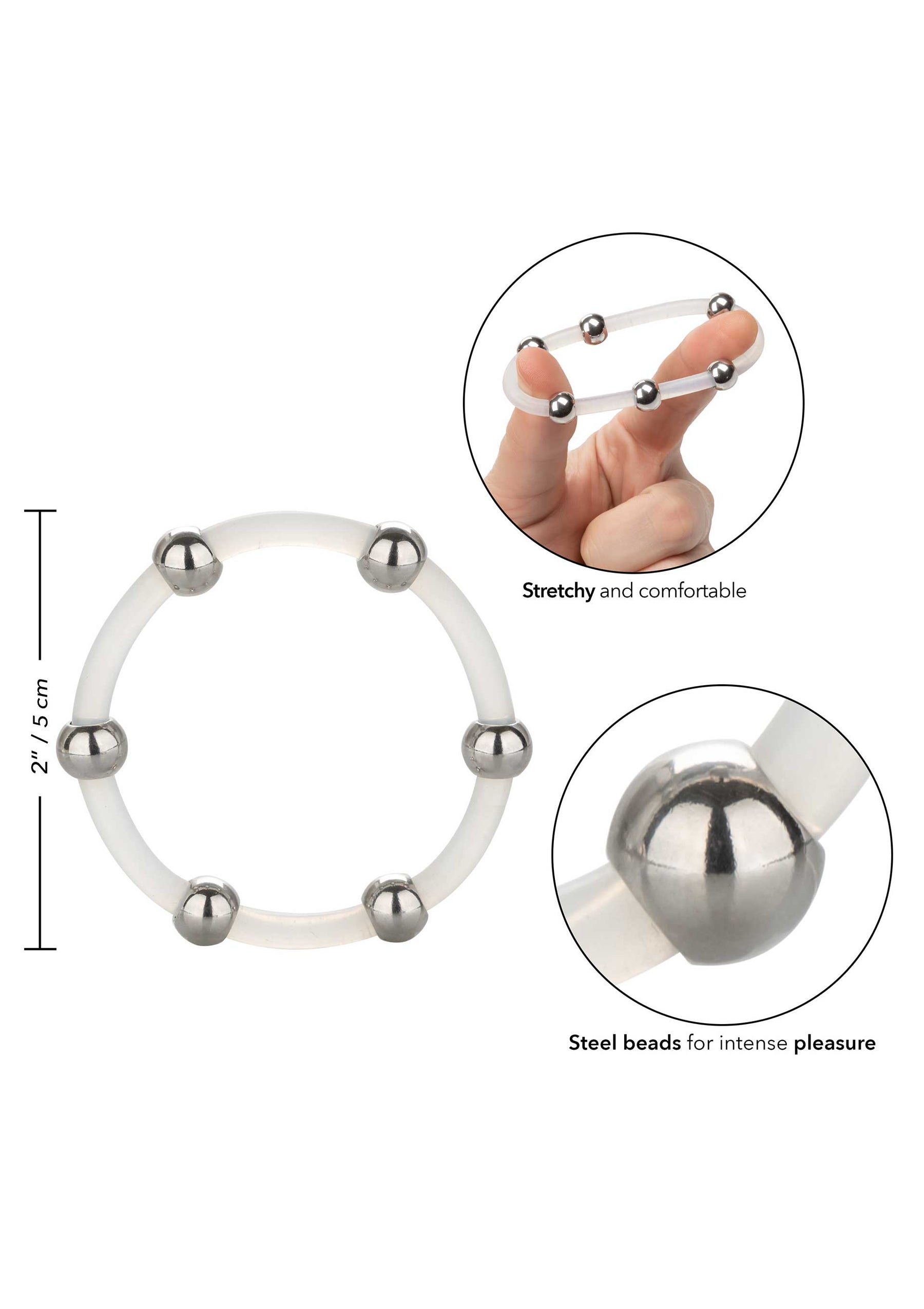 Steel Beaded Silicone Ring XL-erotic-world-munchen.myshopify.com