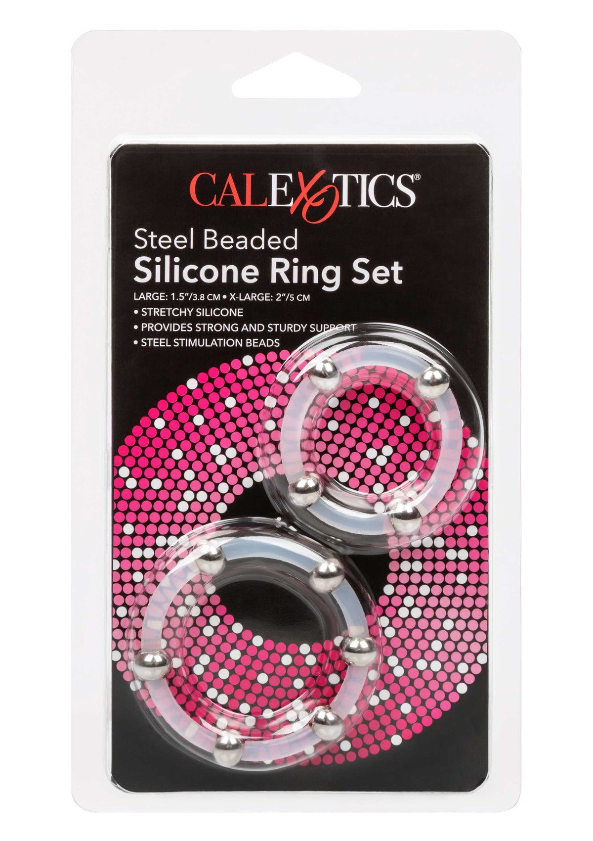 Steel Beaded Silicone Ring Set-erotic-world-munchen.myshopify.com