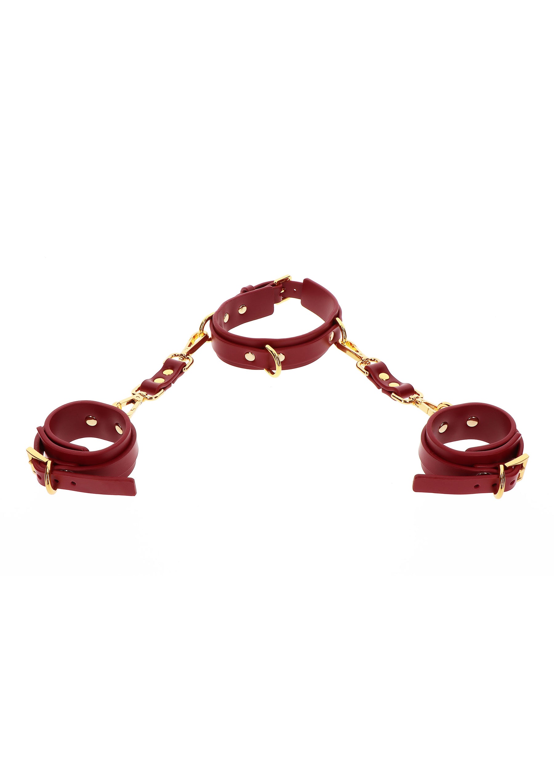 D-Ring Collar and Wrist Cuffs-erotic-world-munchen.myshopify.com